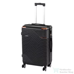   Leziter TraveLux Urban közepes bőrönd keményfedeles 68x45x25 cm fekete 833-BL24