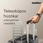 Leziter TraveLux Urban közepes bőrönd keményfedeles 68x45x25 cm fekete 833-BL24