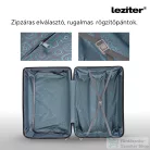 Leziter TraveLux Urban közepes bőrönd keményfedeles 68x45x25 cm fekete 833-BL24