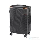 Leziter TraveLux Urban közepes bőrönd keményfedeles 68x45x25 cm fekete 833-BL24