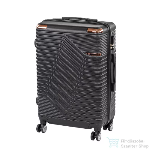 Leziter TraveLux Urban közepes bőrönd keményfedeles 68x45x25 cm fekete 833-BL24