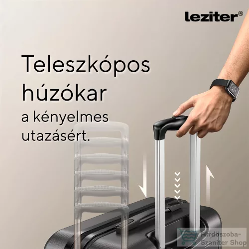 Leziter TraveLux Urban kabinbőrönd keményfedeles levehető kerékkel 50x40x20 cm lazacrózsaszín 833-LR20