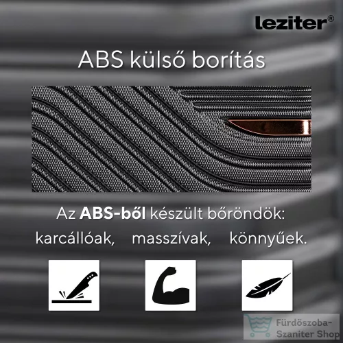 Leziter TraveLux Urban kabinbőrönd keményfedeles levehető kerékkel 50x40x20 cm lazacrózsaszín 833-LR20