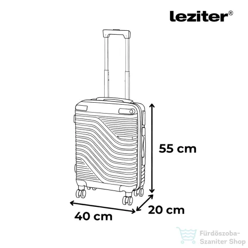 Leziter TraveLux Urban kabinbőrönd keményfedeles levehető kerékkel 50x40x20 cm rosegold 833-RG20