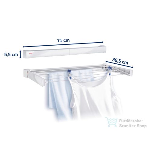 Leifheit Telegant 30 Protect 71x36,5 cm-es összecsukható fali ruhaszárító 83306