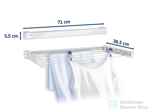 Leifheit Telegant 30 Protect 71x36,5 cm-es összecsukható fali ruhaszárító 83306