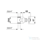 Bugnatese ARCADIA Csempeszelep 3/4" csatlakozású króm színben 8362
