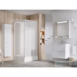   Ravak SUPERNOVA ASBP3 90x90 cm-es hátfalas,tolóajtós zuhanykabin zuhanytálcával,fehér/pearl 8367711211