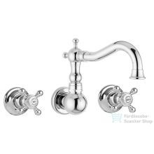   Bugnatese ARCADIA Fal alatti mosdócsaptelep 22 cm kifolyóval króm színben, leeresztő nélkül, , leeresztő nélkül, 8370CR