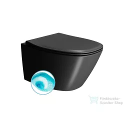   Sapho GSI MODO SWIRLFLUSH fali WC, 37x54 cm, matt fekete (841526)