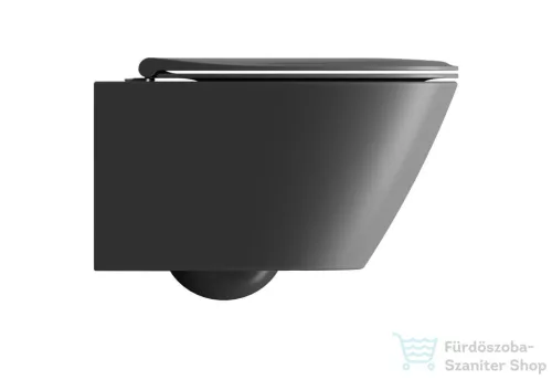 Sapho GSI MODO SWIRLFLUSH fali WC, 37x54 cm, matt fekete (841526)