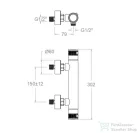 RamonSoler MAMMA MIA fali termosztátos zuhany csaptelep zuhanyszett nélkül, szálcsiszolt arany 84D312494