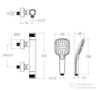RamonSoler MAMMA MIA fali termosztátos zuhany csaptelep zuhanyszettel, szálcsiszolt arany 84D312497