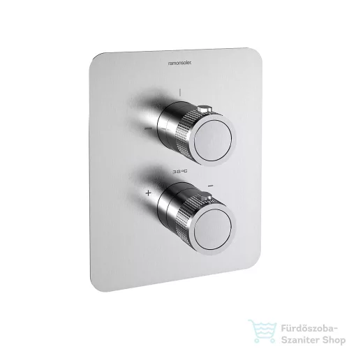 RamonSoler MAMMA MIA falsík alatti termosztátos kád/zuhany csaptelep, szálcsiszolt rozsdamentes acél 84D312506