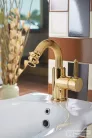 Bugnatese ATHENA bidé csaptelep automata leeresztővel,arany 8523DO