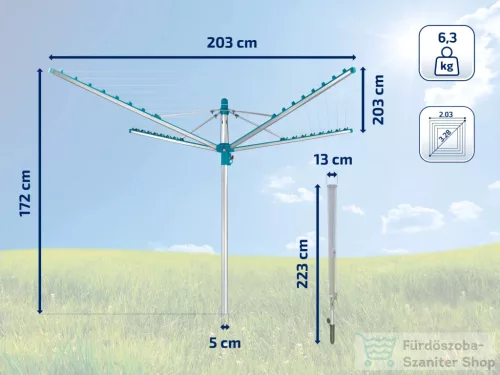 Leifheit Linomatic 500 Easy kültéri ruhaszárító 85286