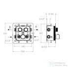 RamonSoler RS SMART termosztátos falsík alatti kád/zuhany csaptelep, szálcsiszolt arany 85D308098
