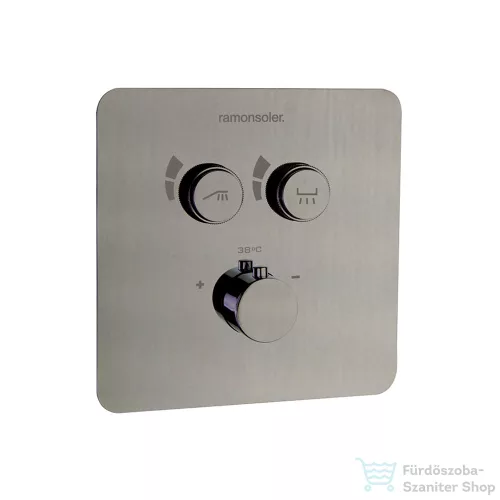 RamonSoler RS SMART termosztátos falsík alatti kád/zuhany csaptelep, szálcsiszolt nikkel 85D308100