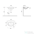 Sapho GSI NORM kerámiamosdó, 60x49cm, ExtraGlaze (8645111)