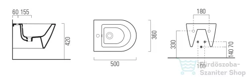 Sapho GSI NORM fali bidé  8664111