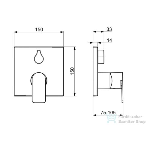 Hansa Hansastela falsík alatti kád/zuhany csaptelep belső egység nélkül,króm 87843073