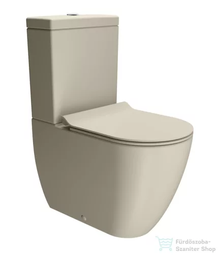 Sapho GSI PURA monoblokkos WC, Swirlflush, alsó/hátsó kifolyású, 36x63cm, dual matt krétafehér (880608P)