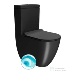   Sapho GSI PURA monoblokkos WC, Swirlflush, alsó/hátsó kifolyású, 36x63cm, dual matt fekete (880626P)