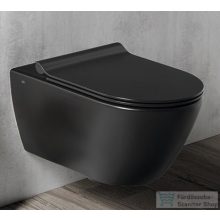   Sapho GSI PURA SWIRLFLUSH fali WC, 55x36cm, matt fekete (881526)