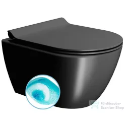   Sapho GSI PURA fali WC, SWIRLFLUSH, 50x36 cm, matt fekete (881626)