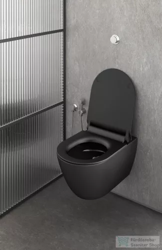 Sapho GSI PURA fali WC, SWIRLFLUSH, 50x36 cm, matt fekete (881626)