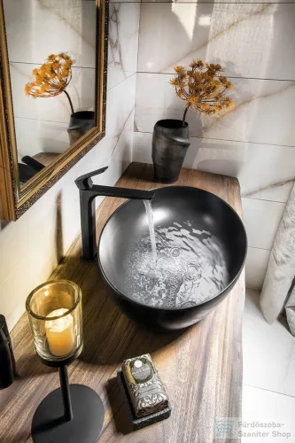 Sapho GSI PURA kerámiamosdó, pultra helyezhető, 60x16x42cm, matt fekete (884226)