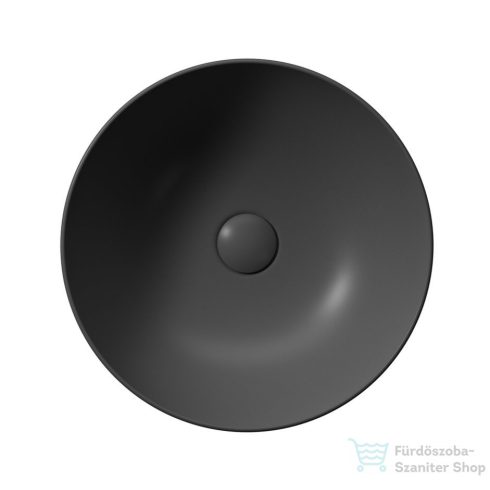 Sapho GSI PURA kerámiamosdó, pultra helyezhető, átm:42x16cm, matt fekete (885126)