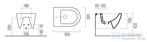 Sapho GSI PURA fali bidet 8864111