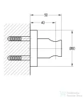 Omnires fix zuhanytartó, szálcsiszolt réz 8873ACPB
