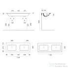 Sapho GSI PURA SLIM dupla kerámiamosdó, 122x46cm, ExtraGlaze (8888111)