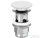 Villeroy & Boch click-clack leeresztő túlfolyós mosdóhoz, matt fehér kerámia fedéllel, Stone white 8L0334RW
