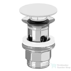   Villeroy & Boch click-clack leeresztő túlfolyós mosdóhoz, matt fehér kerámia fedéllel, Stone white 8L0334RW