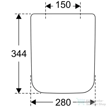 Villeroy & Boch Venticello piszoár tető Soft closing zsanérral 8M10 S1 01 (8M10S101)