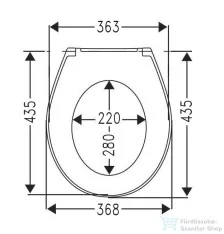 Villeroy & Boch O.Novo wc ülőke, Soft Closing zsanérral 8M43 S1 01 ( 8M43S101 )