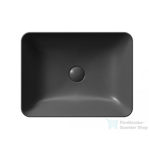 Sapho GSI SAND kerámiamosdó, pultra helyezhető, 50x14x38cm, matt fekete (903726)