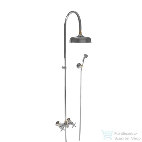 Bugnatese Lady zuhanyrendszer 20 cm-es esőztetővel,zuhanyszettel,króm/arany 903CCRDO