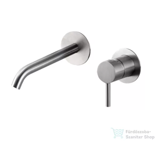 Bugnatese KIRVY STEEL falsík alatti mosdó csaptelep 19 cm-es kifolyóval,click-clack leeresztővel,rozsdamentes acél 9051SCAC