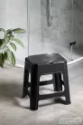 AQUALINE fürdőszobai szék, fekete (90902B)