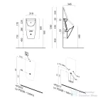 Sapho GSI SAND piszoár, kikönnyített lyukakkal a fedél számára, 31x65x35cm (909811)