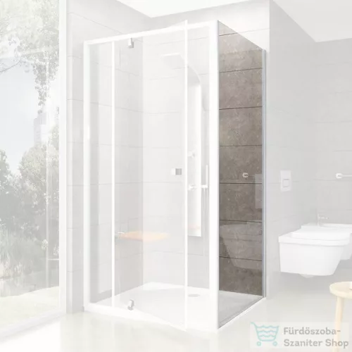 Ravak PIVOT PPS-80 80 cm-es fix oldalfal, Fehér+Transparent,90G40100Z1