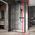 Ravak NEXTY NPSS-100 100 cm-es fix oldalfal, fekete/transparent 90OA0300Z1