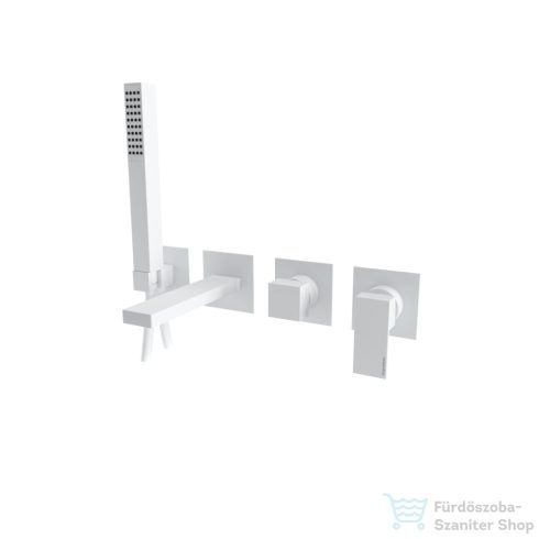 Bugnatese Tetris falsík alatti kádtöltő csaptelep zuhanyszettel,belső egységgel,Matt fehér 9101BI
