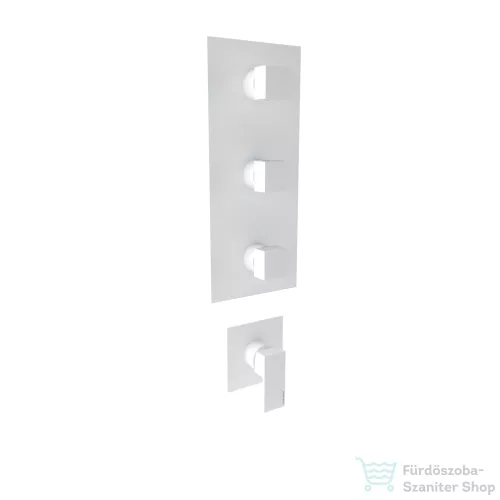 Bugnatese TETRIS Fal alatti 3 állású csaptelep csempeszeleppel, fehér színben 9107BI