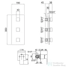 Bugnatese TETRIS Fal alatti 3 állású csaptelep csempeszeleppel, fehér színben 9107BI