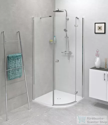 Sapho POLYSAN FLEXIA öntöttmárvány íves zuhanytálca, méretre vágható, 80x80x3cm, R550 (91171)